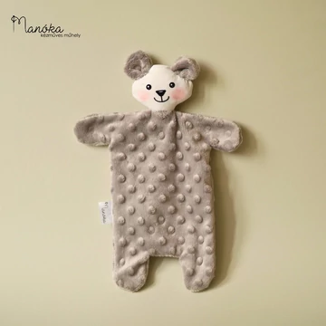 Pihe-puha szundikendő - szürke maci