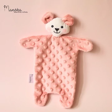 Pihe-puha szundikendő - rózsaszín maci