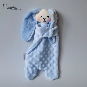 Pihe-puha szundikendő - kék nyuszi