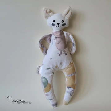 &quot;Bundás pajtás&quot; babajáték - krém cica