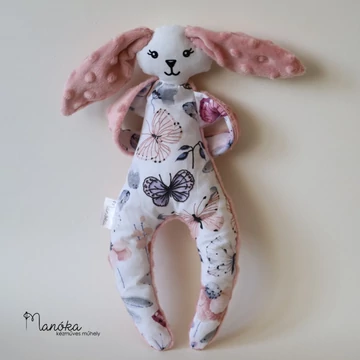 "Bundás pajtás" babajáték - rózsaszín nyuszi