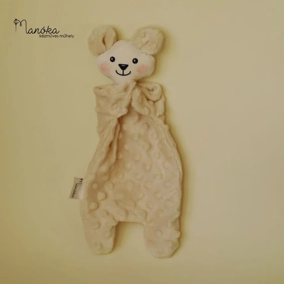Pihe-puha szundikendő - krém maci